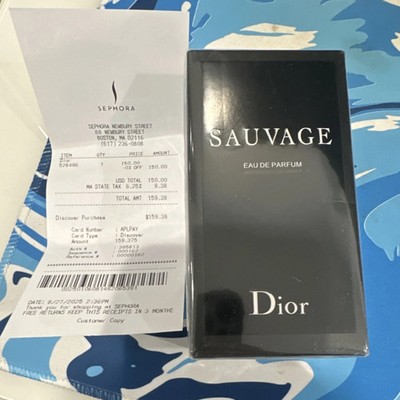 Dior Sauvage Eau de Parfum 100ml Spray for Men   New & Sealed