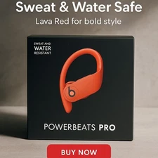 Beats by Dr. Dre Powerbeats Pro In Ear Wireless Headphones - Lava Red