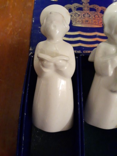 Vtg Royal Copenhagen White Porcelain Angels Choir Instrument Figurines 3.75" - Picture 3 of 7