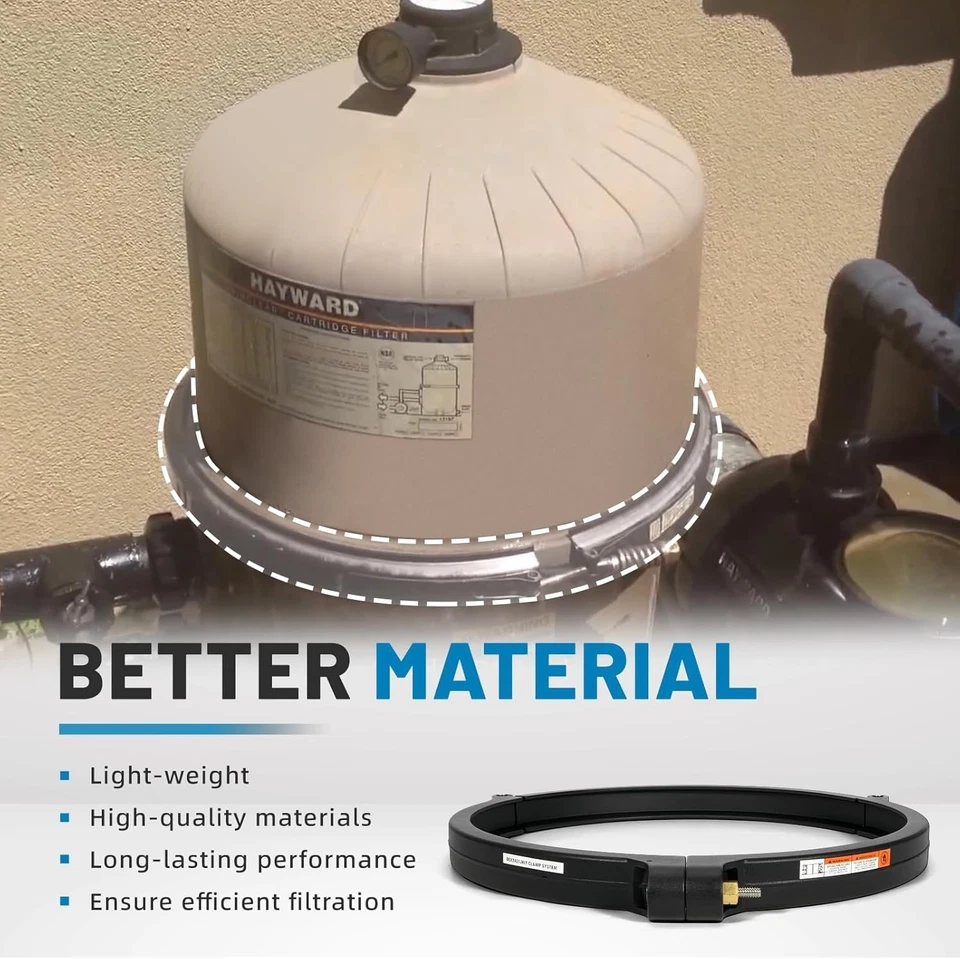 Replacement DEX2421JKIT Pool Filter Clamp System Tank Seal Hayward SwimClear Pro - Image 3 of 4