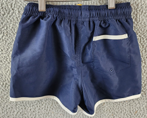 Polo Ralph Lauren Bear Swim Shorts Boys 6 Navy Blue Drawstring Elastic Waist~ - Picture 10 of 13