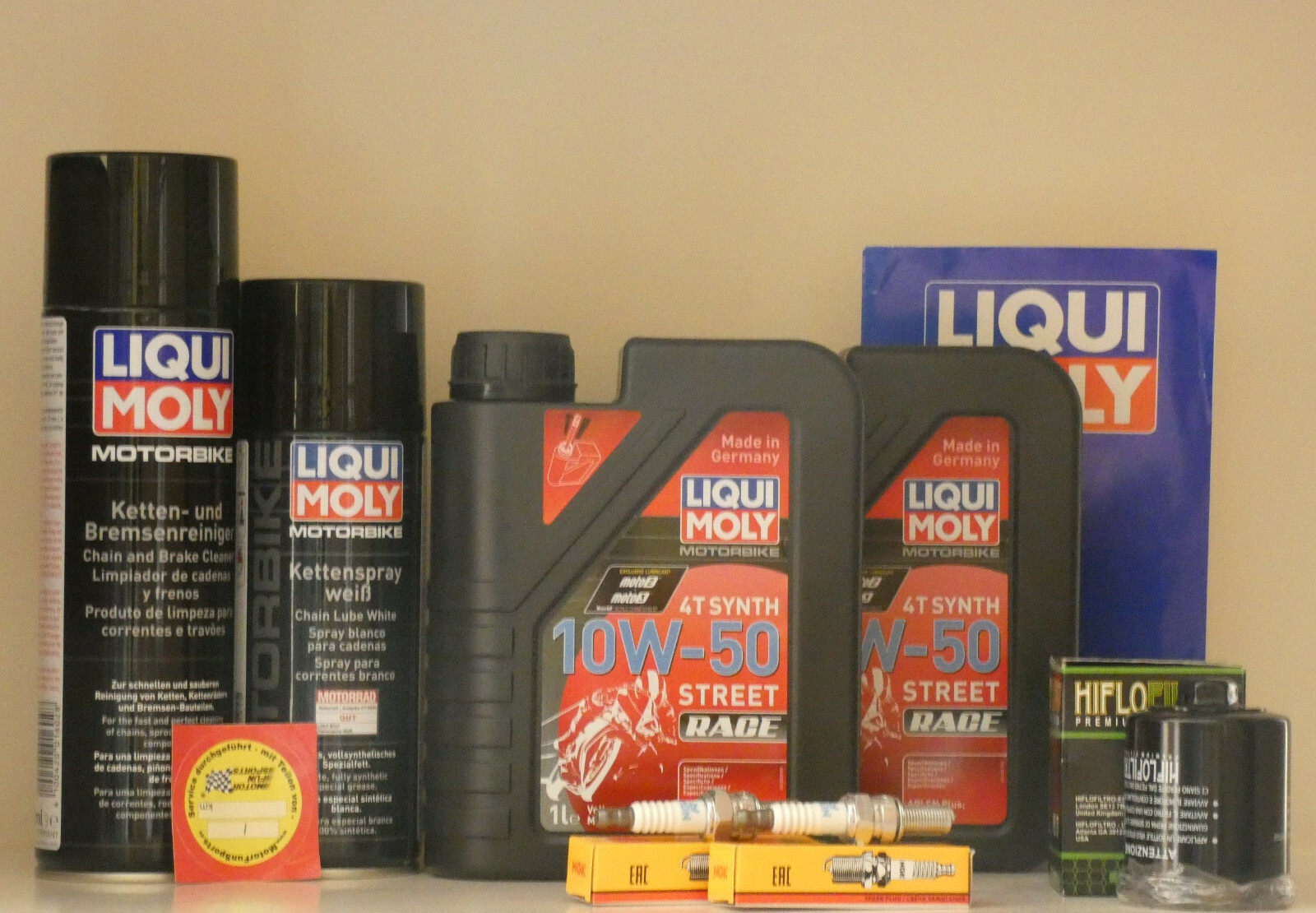 Maintenance Set - Hyosung GV 125 Aquila -Öl Spark Plug Oil Filter Service