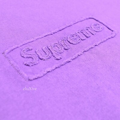 Supreme Cutout Logo Crewneck L 紫　バイオレット NWT Supreme NY Purple Cutout Box Logo Crewneck Sweatshirt SS20