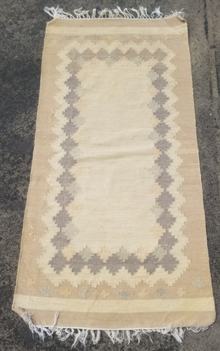 Vintage Traditional Handmade Turkish Beautiful Kilim Floor Rug Carpet 136x67 cm