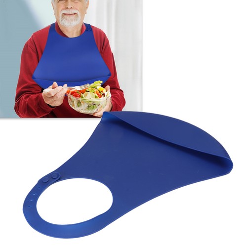 Silicone Adult Dining Bib Protector for Elderly and Disabled Care - Picture 10 of 14
