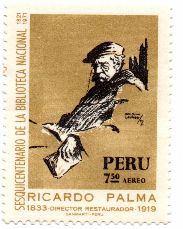 Ricardo Palma, Perú 1971, National Library sesquicentenary, accept offers