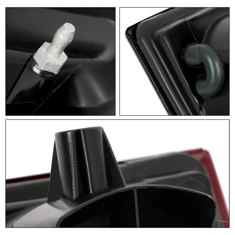 Par de luces traseras luces de freno lentes transparentes y rojas para Ford Explorer 2006-2010 negras Foto 3 de 4