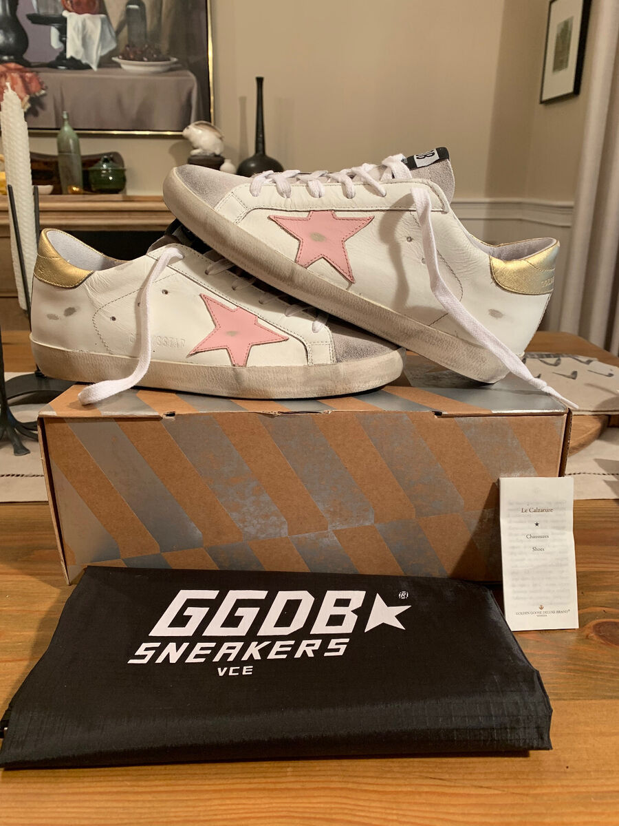 NIB Golden Goose Superstar White Gold Pink Star -- SS2018 NIB Golden Goose Superstar White Gold Pink Star -- SS2018