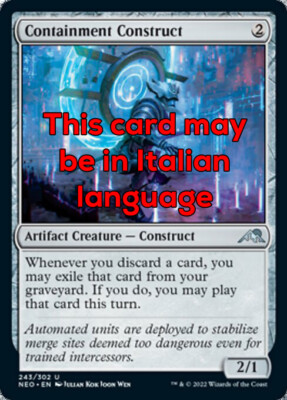 MTG CONTAINMENT CONSTRUCT FOIL EXC - CONTAINMENT CONSTRUCT - NEO - MAGIC