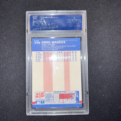 1987 Fleer Update Glossy Greg Maddux PSA 9 Rookie Mint | eBay