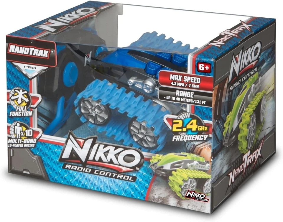 Nikko Blaze Blue 10182 NanoTrax Radio Control 360 degree spins ~NEW torn box~ - Image 4 of 4