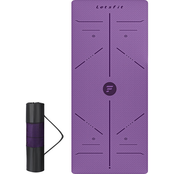Коврик для йоги Letsfit IA2PURPLE с чехлом для переноски - Фиолетовый 4190₽