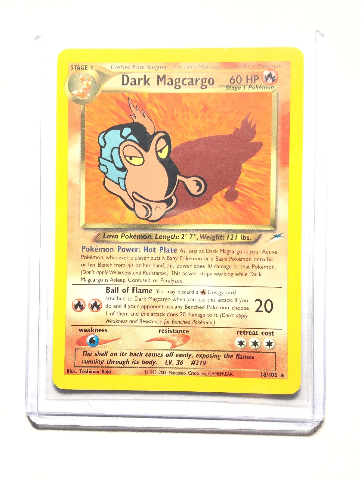 DARK MAGCARGO - 18/105 - Neo Destiny - Rare - Pokemon Card - NM