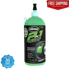 Slime 2-in-1 Tire Tube Premium Sealant Prevents Repairs, 32 oz