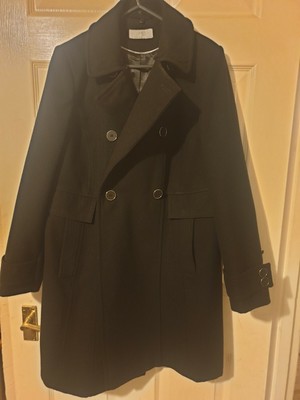 Womans long black wallis coat | eBay
