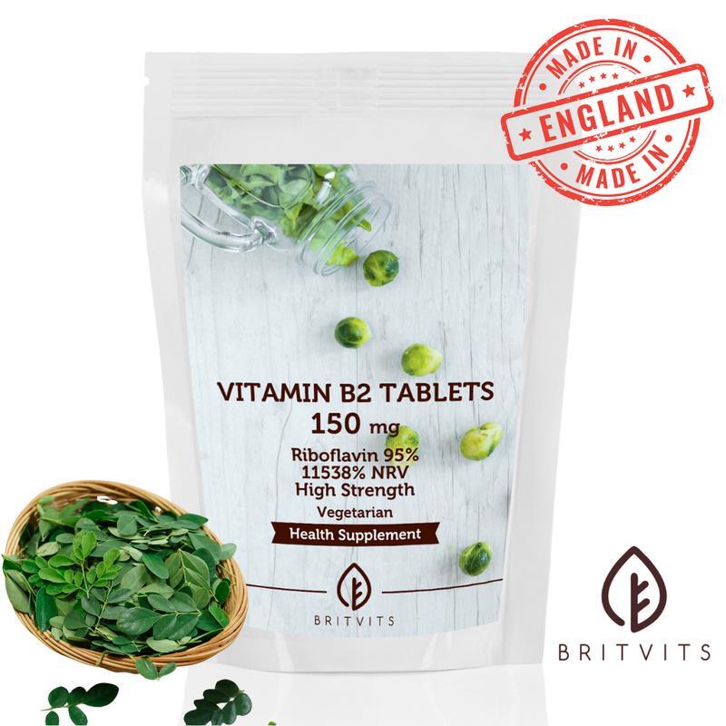 Vitamin B2 150mg 120 Tablets Riboflavin 95% - MADE IN UK