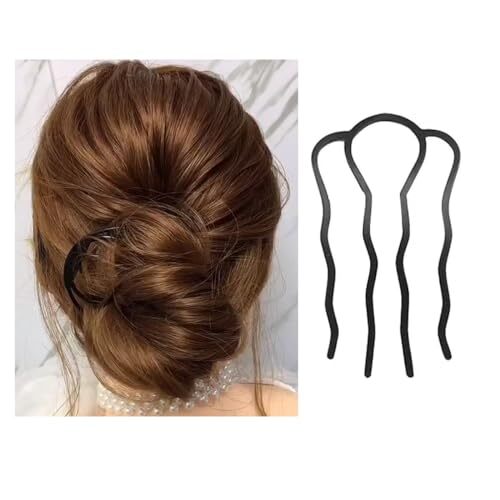6 Piece Metal Hair Fork Clip Hair Side Combs Hair Pins Buns Updo U