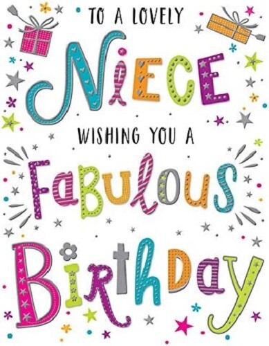 Dazzles To A Lovely Niece Wishing You A Fabulous Birthday Card