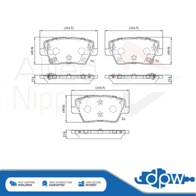 Fits Hyundai i30 Kia Ceed 1.0 1.4 1.5 1.6 CRDi Brake Pads Set Rear DPW