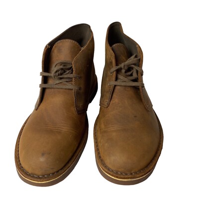 Clarks Mens Brown Leather Chukka Lace Up Boots Sz 9 M | eBay display picture 1