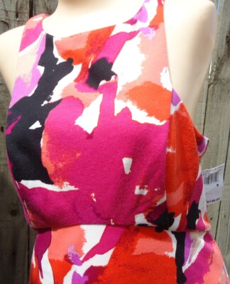 NWT Trina Turk Robles Watercolor Summer Dress $148 Multi