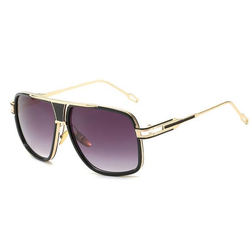 Men Oversize Large Flat Square Retro Sunglasses For Big Wide Heads 155mm UV400 - Picture 5 of 17