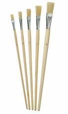 Hamilton Prestige Fitch Paint Brush Set x 5, Round or Flat, 2,4,6,8,10mm