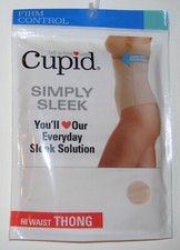Cupid Hi Waist Shaping Thong Size L Firm Control Simply Sleek Comfort Style 5478