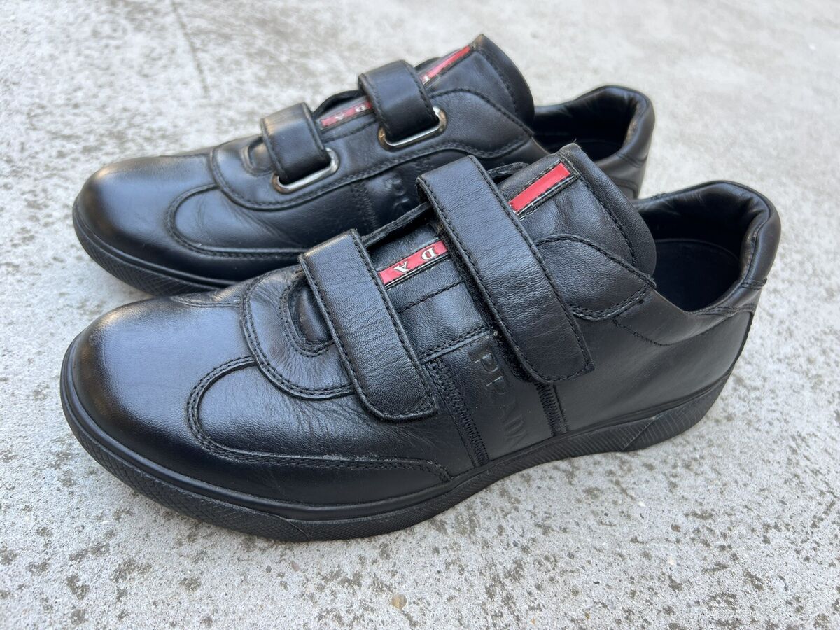 Authentic💫Prada💫2 Strap Leather Sneaker (4P 1317) | eBay Authentic💫Prada💫2 Strap Leather Sneaker (4P 1317) | eBay