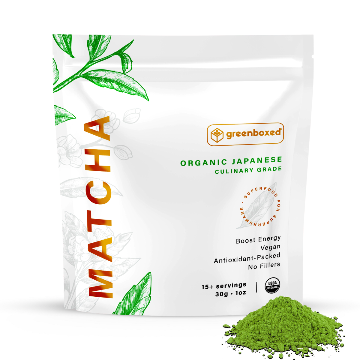Greenboxed Matcha Green Tea Powder Organic Japanese **Culinary