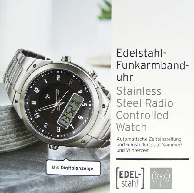 Watch Tchibo Funk Armbanduhr Einstellen TCM Chronograph Armbanduhr