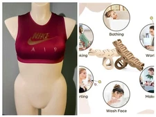 Nike Air Dri-FIT Swoosh Women's Medium-Support High-Neck Sports Bra Size Xtra Sm