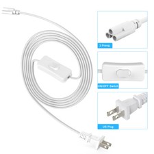6FT 4-24PCS US Plug Power Cord Cable Extention Wire for T8 T5 LED Light Fixtures