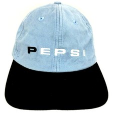 Pepsi Hat Spell Out Script Soft Drinks Soda Logo Baseball Trucker Strap Back Cap