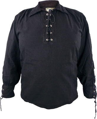 Piratenhemd Schnürhemd Mittelalter Hemd Ritter Larp Bondageshirt in 3 Farben TOP