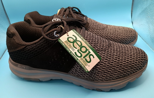 NEW Men's Abeo Lite 2.0 Sahara Sneakers Size 9M Aegis Microbe Shield Gray Black - 第 3/6 張圖片