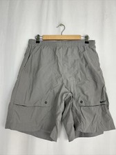 Vintage Y2K Nike Line Swim Trunks Gray Mens Large Drawstring 32x9.5