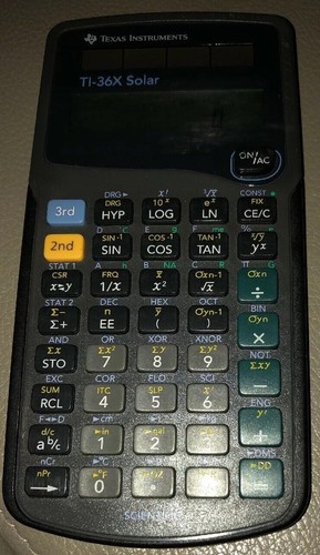Texas Instruments TI-36X Solar Scientific Solar Powered Calculator Easy ...