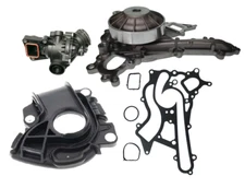 Water Pump + Cover + Thermostat for MERCEDES C300 C350 E350 GLE350 GLK350 ML350