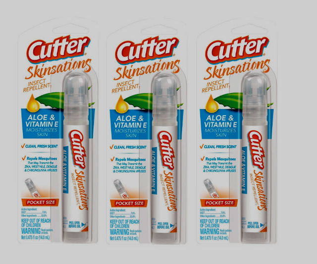 3 Cutter SKINSATIONS INSECT REPELLENT POCKET SPRAY Repels Mosquito Bugs
