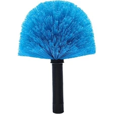 Cobweb Duster Brush Head Twist-On Spider Web Remover Indoor Outdoor Use Blue