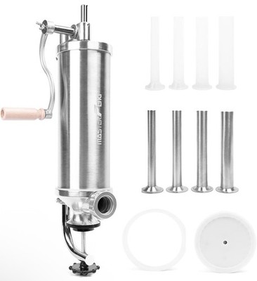 MASTER FENG 5LB Vertical Stainless Steel Sausage Stuffer with 8 Tubes, #R033