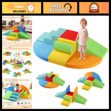 Large 8-Piece Soft Foam Climbing Blocks for Toddlers - Indoor Play Gym Set, Non-