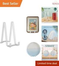 Plastic Plate Stand 6 Inch Clear Display Easel for Pictures Decor Art