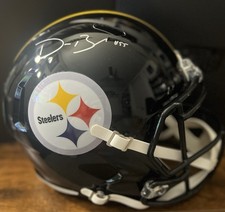 Devin Bush Autographed Pittsburgh Steelers Full Sized Replica Speed Helmet JSA