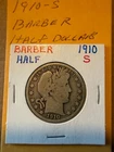 1910  S  Mint Silver Barber Half Dollar