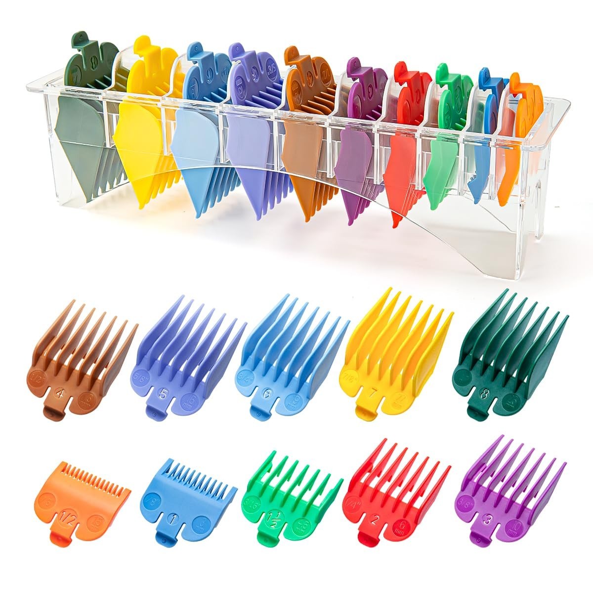 10 Professional Hair Clipper Guards Cutting Guides Fits for 