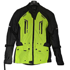 Frank Thomas Reflector Motorcycle Jacket Yellow HighVis Waterproof Riding Coat