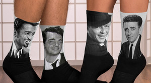 Rat Pack Inspired Socks Vintage Crooners Frank Sinatra Style Sammy Davis Dean