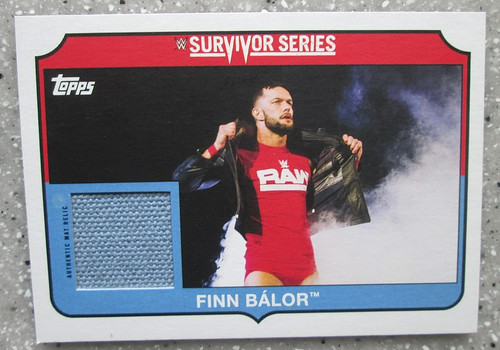 2017 Topps WWE Finn Balor Survivor Series Event-Used Mat Relic Card 224/299